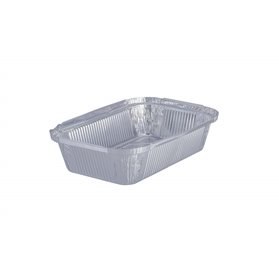 Pack 100 uni. Forma de aluminio retangular 1250ml
