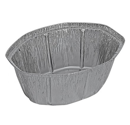 Pack 100 uni. Forma de aluminio oval 2600ml