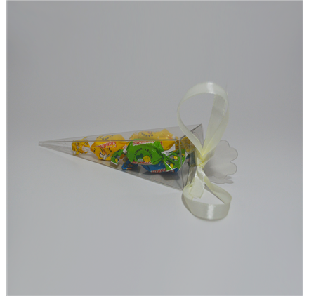 Scatola di acetato trasparente 155 mm cono