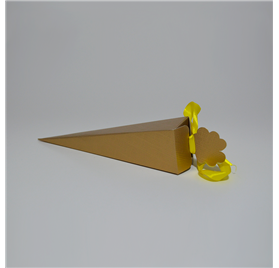 Caja para Regalo - Cono Cuadrado 155 SETA ORO