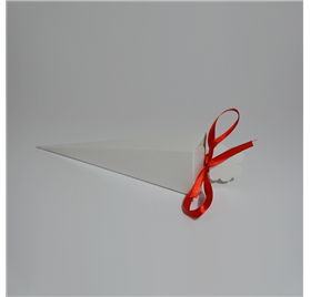Caja Cono Seta Bianco