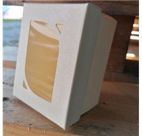 Scatola per regalo - F/C-dp Miele 100x70x60mm con finestra