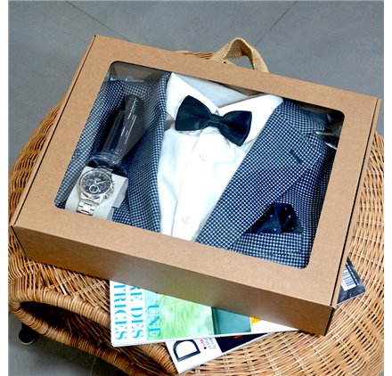 Caixa de Cart&atilde;o Box Coffret 400x300x100mm com fato de casamento