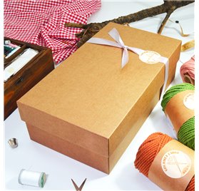 Box Gourmet Large color natural measures 350x190x105mm