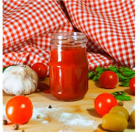 Bouteille en verre Mini Ketchup 100ml