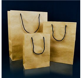 Bolsa de papel con asa de cordón