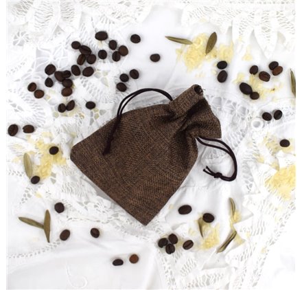 Saco juta Chocolate Brown 10x14cm