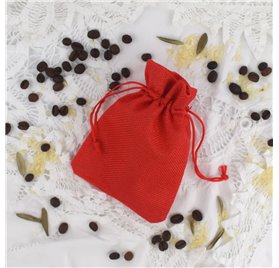 Saco 10x14cm juta Infinitum Red