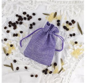 Saco 10x14cm juta Lavender Royal