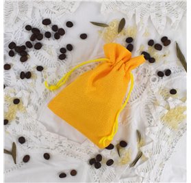 Bolsa de yute Lemon Yellow 10x14cm