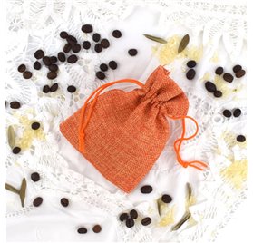 Saco juta Pumpkin Orange 10x14cm