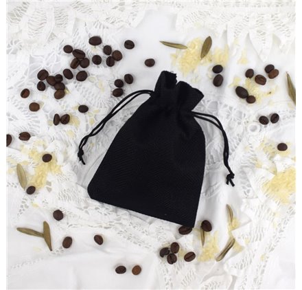 Saco 10x14cm juta Quasar Black