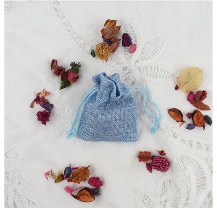 Saco 7x9cm juta Baby Blue