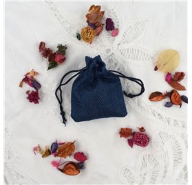 Saco juta Navy Blue 7x9cm