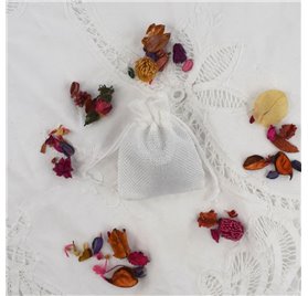 Saco 7x9cm juta Pure White