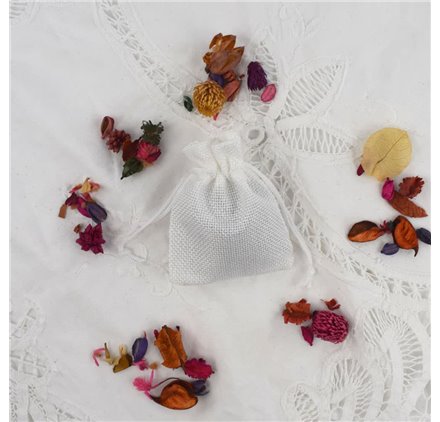 Bolsa yute Pure White 7x9cm