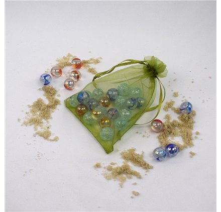 Bolsa organza Olive Green 10x14cm
