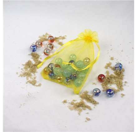 Sachets organza Lemon Yellow 10x14cm