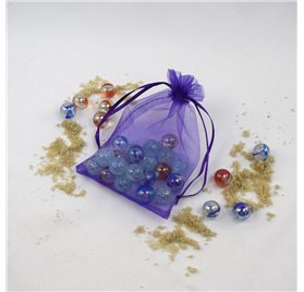Saco 10x14cm organza Indigo Purple