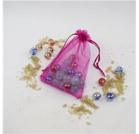 Organza-Beutel 10x14cm Fuchsia Pink