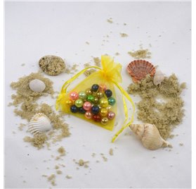 Lemon Yellow Organza Bag 7x9cm