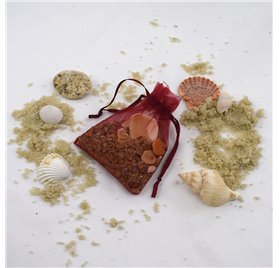 Bolsa de organza Bordeaux 7x9cm
