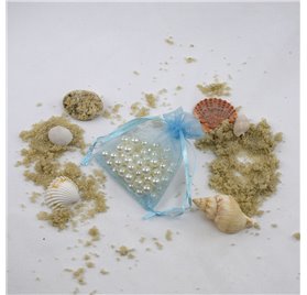 Organza-Beutel 7x9cm Baby Blue
