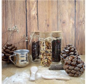 Provetta in vetro per spezie 150ml con tappo in sughero