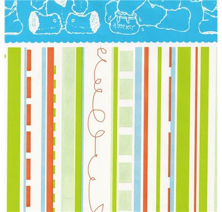 Papel de Embrulho 70cm Greenery Doodles