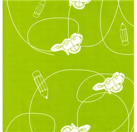 Papel de Embrulho 70cm Greenery Doodles