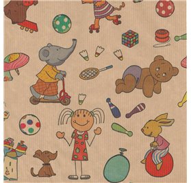 Papier Prezentowy 70cm Playful Pals Patchwork
