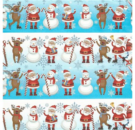 Papel de Embrulho 70cm Santa's Festive Gathering