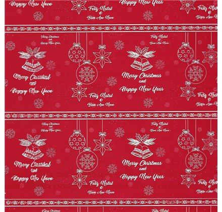 Papel de Embrulho 70cm Santa's Mirthful