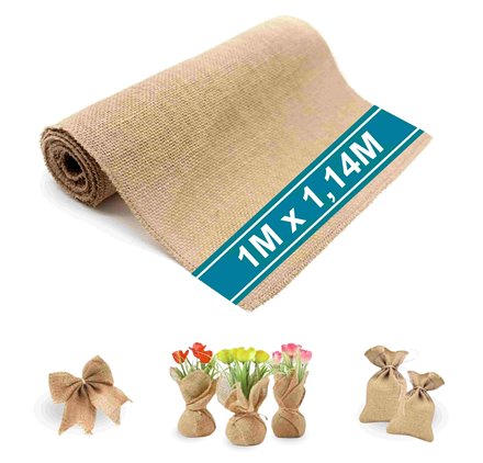Rollo de tela de yute 1,14m x 1m