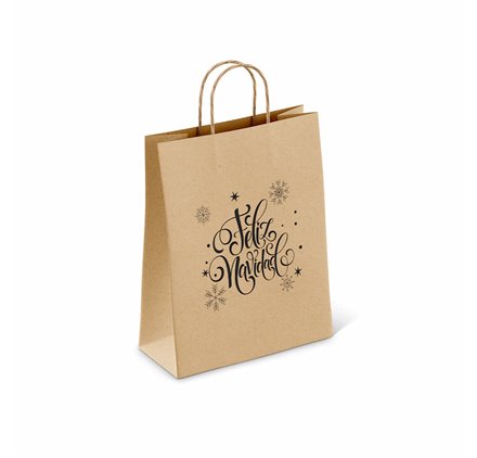 Sacos de Papel 180x80x240mm Feliz Navidad