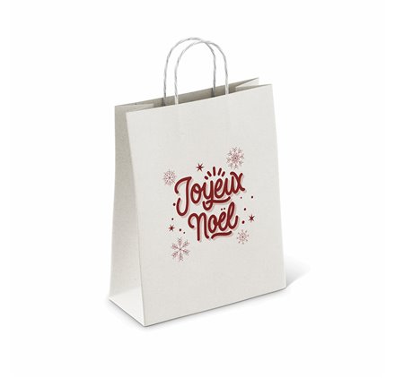 Sacos de Papel Brancos 250x100x320mm Joyeux Noel