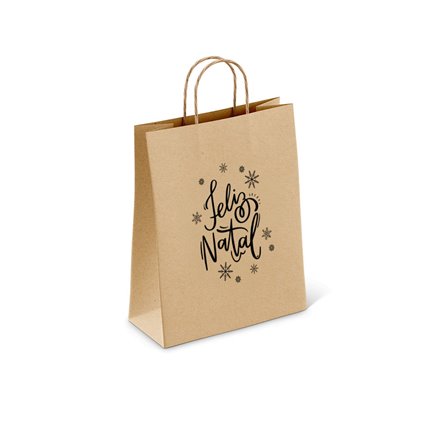 Bolsas de Papel 180x80x240mm Feliz Natal