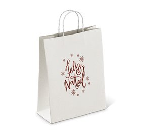 White Paper Bags 320x120x420mm Feliz Natal