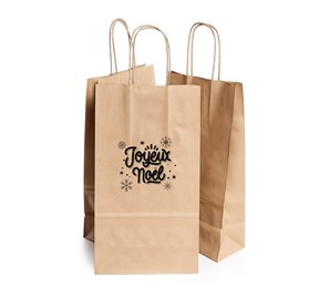 Paper bag 2 bottles 18x8x34cm Joyeux Noel