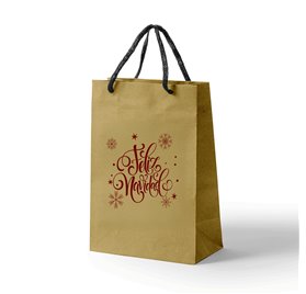 Sacos de papel Premium c/ Cord&atilde;o 320x120x420mm Feliz Navidad