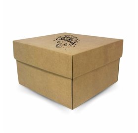 Caixa de cartão Gourmet M 205x205x120mm Merry Christmas