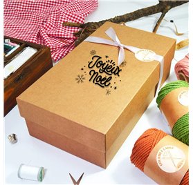 Cajas de cartón Gourmet L 350x190x105mm Joyeux Noel