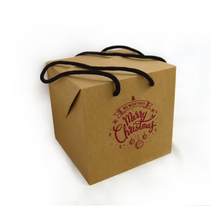 Premium Kartonbox Wurfel 200x200x200mm Merry Christmas