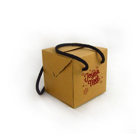 Premium Kartonbox Wurfel 100x100x100mm Joyeux Noel
