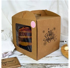 Cake box 250x250x250mm Merry Christmas