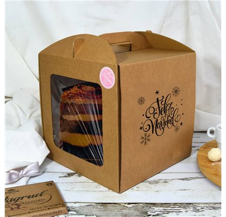 Cake box 250x250x250mm Merry Christmas