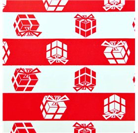 Papel de Embrulho 70cm Red Stripe Gift