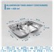 Bandejas de aluminio Rebelde To Go 2 divisórias 300/430ml con tapa