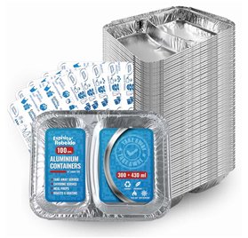 Aluminum take away tray Rebelde To Go 2 divisórias 300/430ml