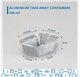 Forma de aluminio c/tampa Retangular 145x120x40mm